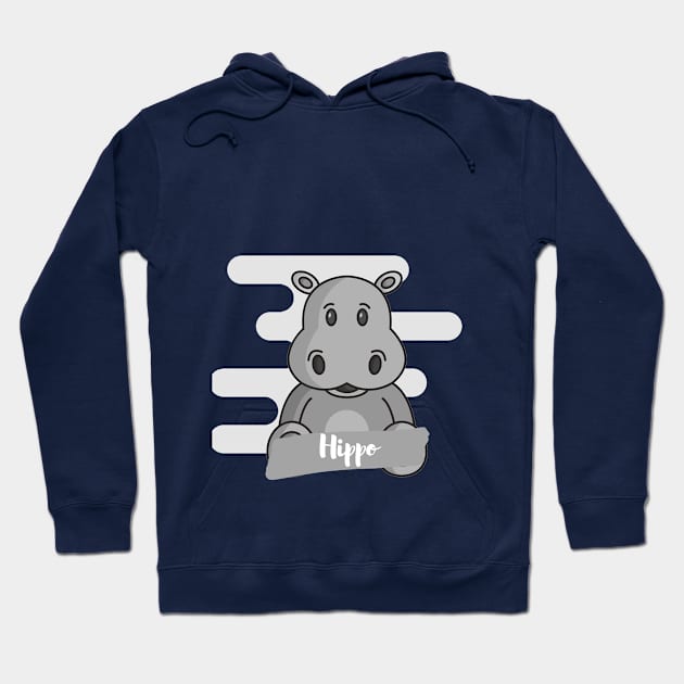 Happy Hippo Hoodie by Adam7